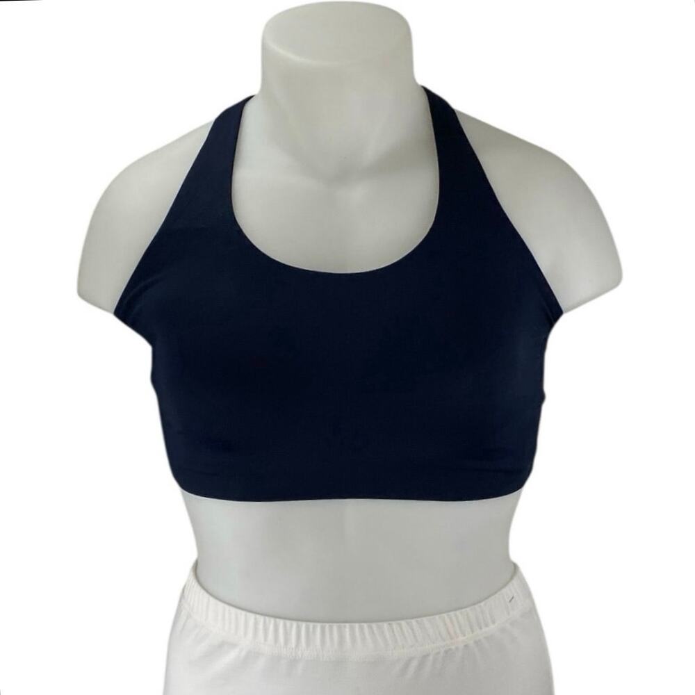 Lululemon Navy Blue Sleeveless Crossback Straps Sports Bra Crop Tank Top 36DDD